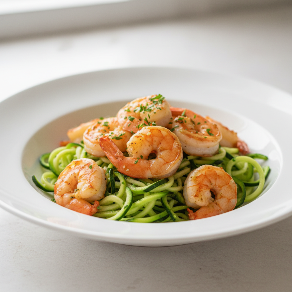Shrimp and Garlic Zoodles